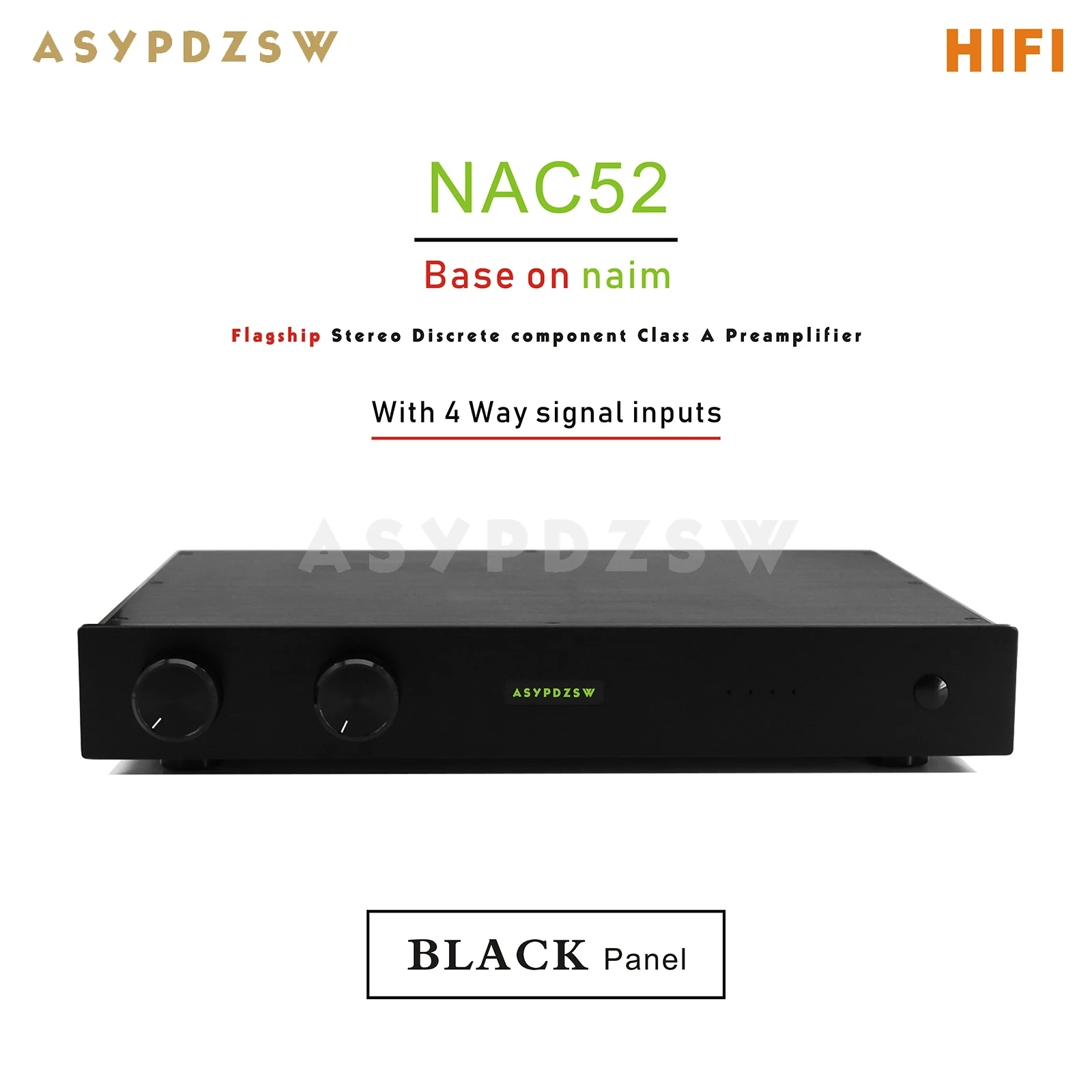 Flagship HIFI NAC-52 Pré-amplificador Base em NAIM NAC52, circuito pré-amplificador com 4 entrada para NAP200, amplificador de potência NAP250