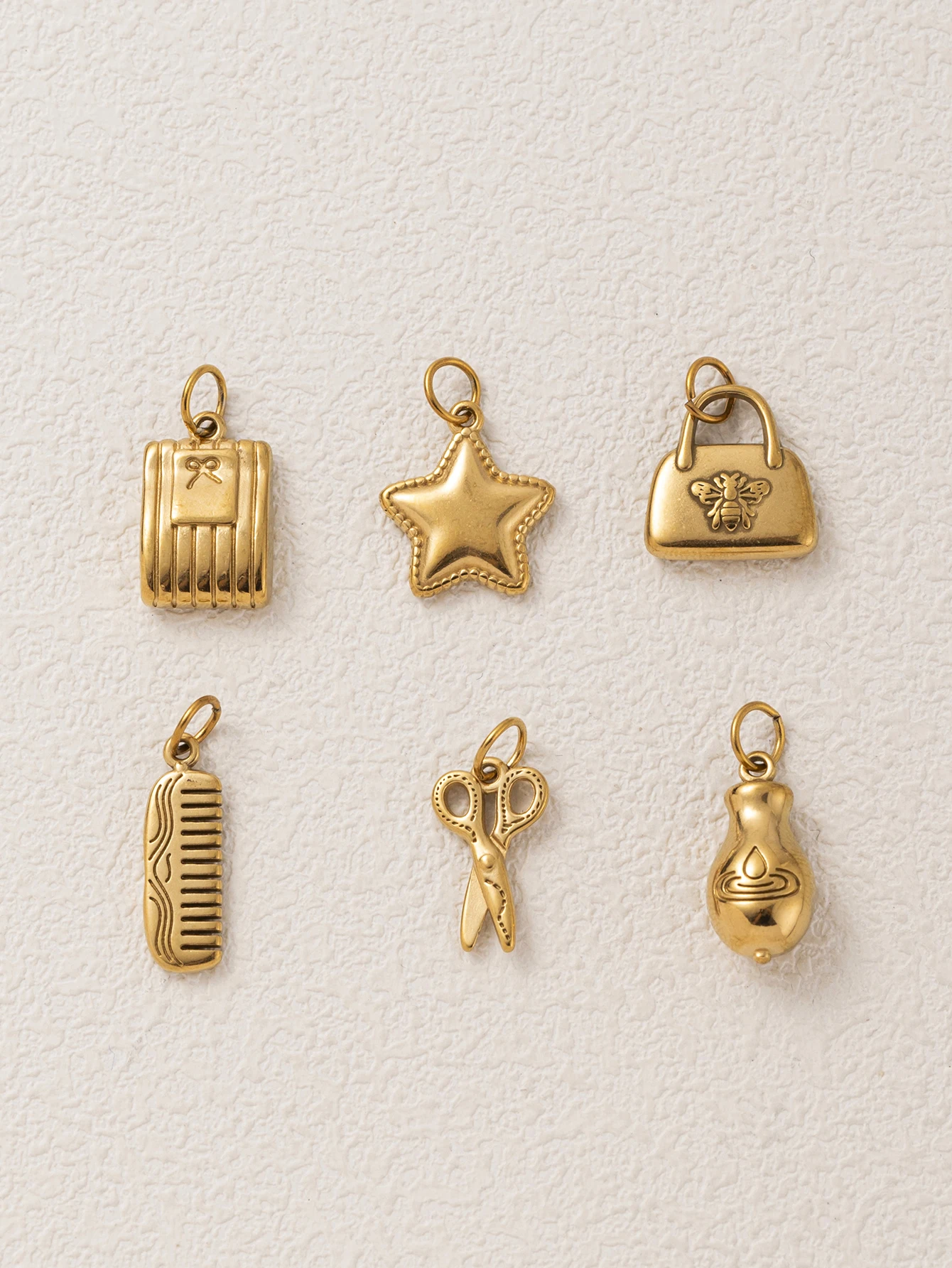 Edelstahl Süße und Frische Beliebte Kerzen-Schleife Stern DIY Anhänger Charms Schmuckherstellung – Detail 3