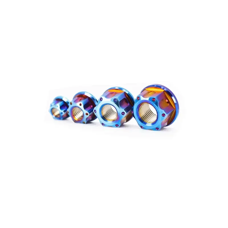 

Fixed Locking Flange Nut Titanium Alloy For Motorcycle Axle M5 M6 M8 M10 M12