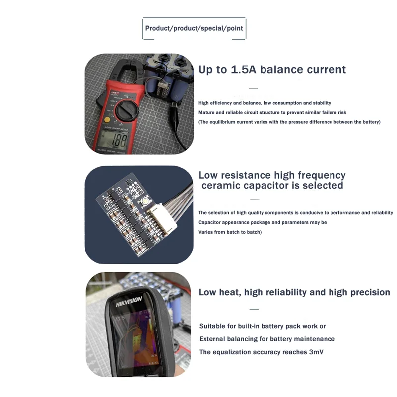 6S-5S 1.5A LiFePO4 Ternary Li-Ion Battery Pack Universal High Current Active Equalization Board 0.03V Energy Transfer