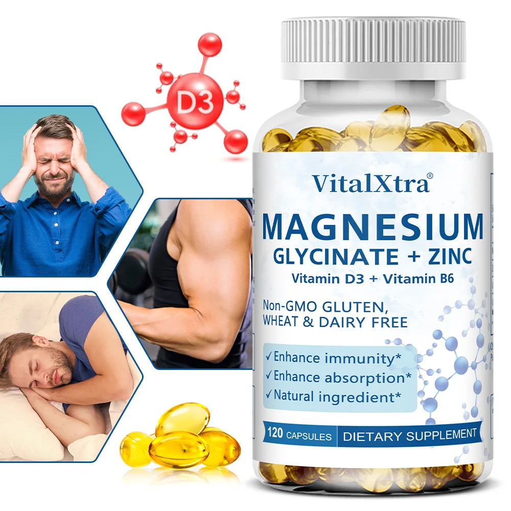 

Магниевый глицин способствует сну, успокаивает эмоции, расслабить мышцы и поддерживает здоровье сердца, костей и нервов, 120 капсул.