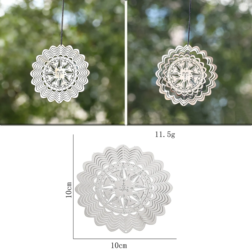 

Tarot Sun Metal Hanging Ornament Compass Design Garden Outdoor Decor for Tree Window Gift for Tarot Lover Mysticism New
