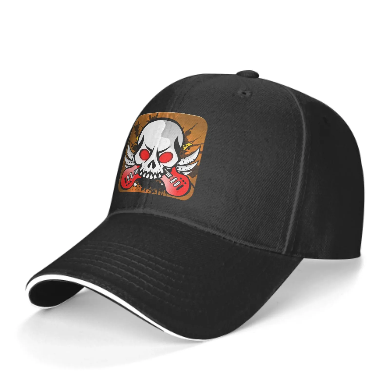 

Rock Roll Skull Baseball Cap Sandwich Duck Tongue Hat Spring Summer For Men Women Fashion Daily Sports Outdoor Travel