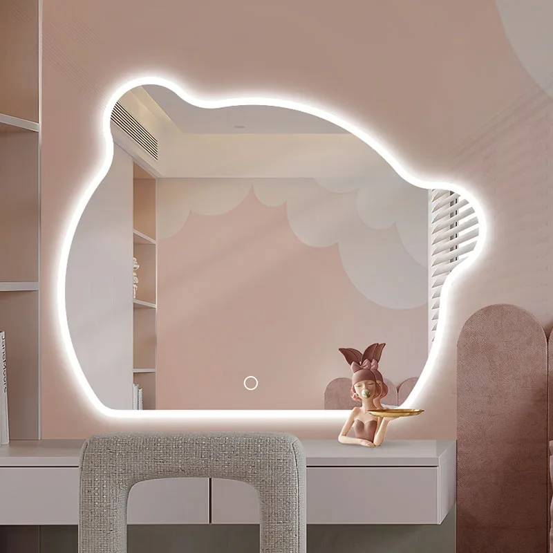 Magnifying Ornament Mirror Jumpsuit Cute Bathroom Light Led Mirror Dress Women Hanging Espejos Con Luces Decoracion Habitacion