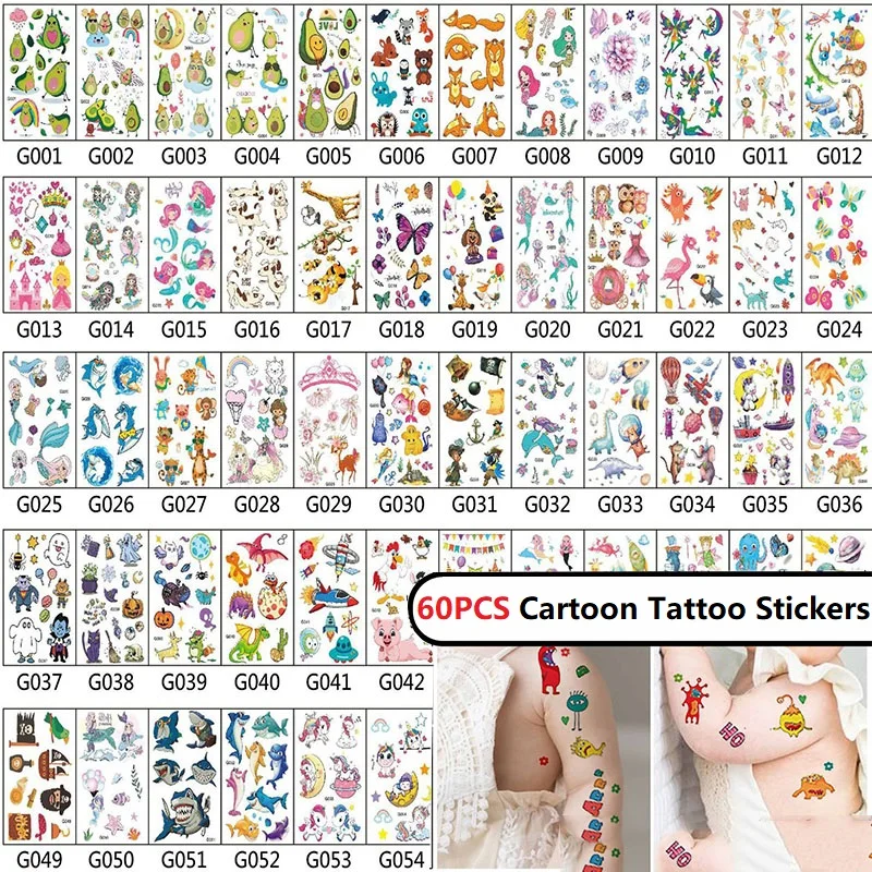 

Новые 60 шт./компл. мини поддельные татуировки советы водостойкие татуировки наклейки Tatouage Temporaire татуировки наклейки ZS157