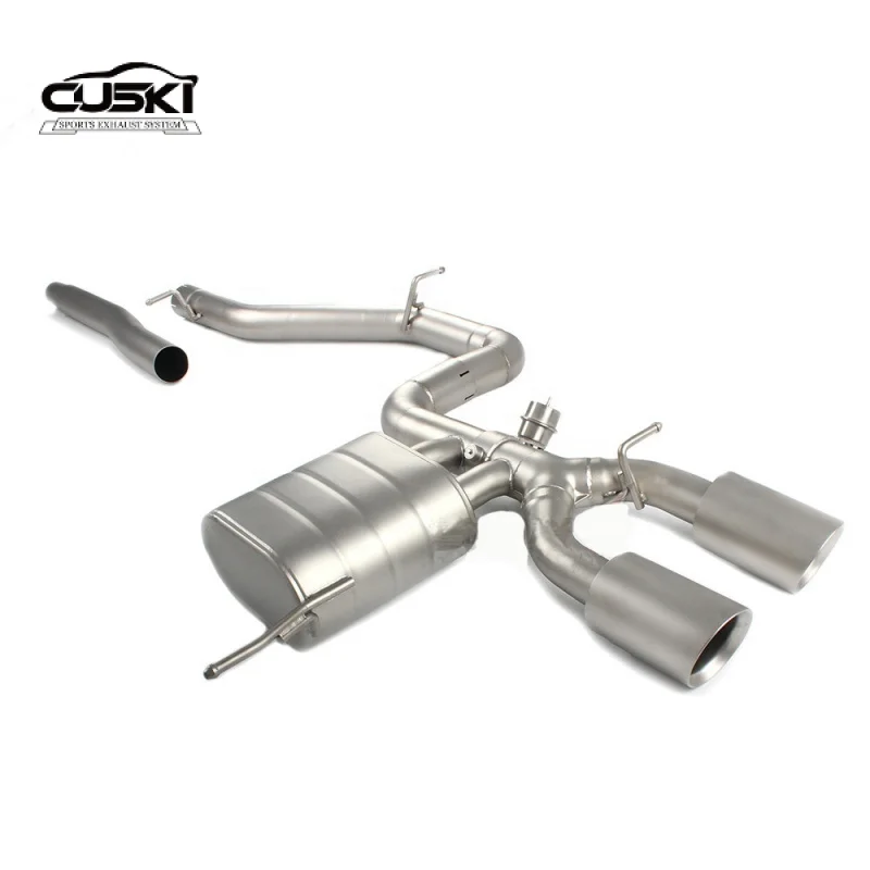 CUSKI Catback exhaust for Volkswagen Golf 6 R20 2010-2022 Catted exhaust Valve exhaust muffler pipe stainless steel