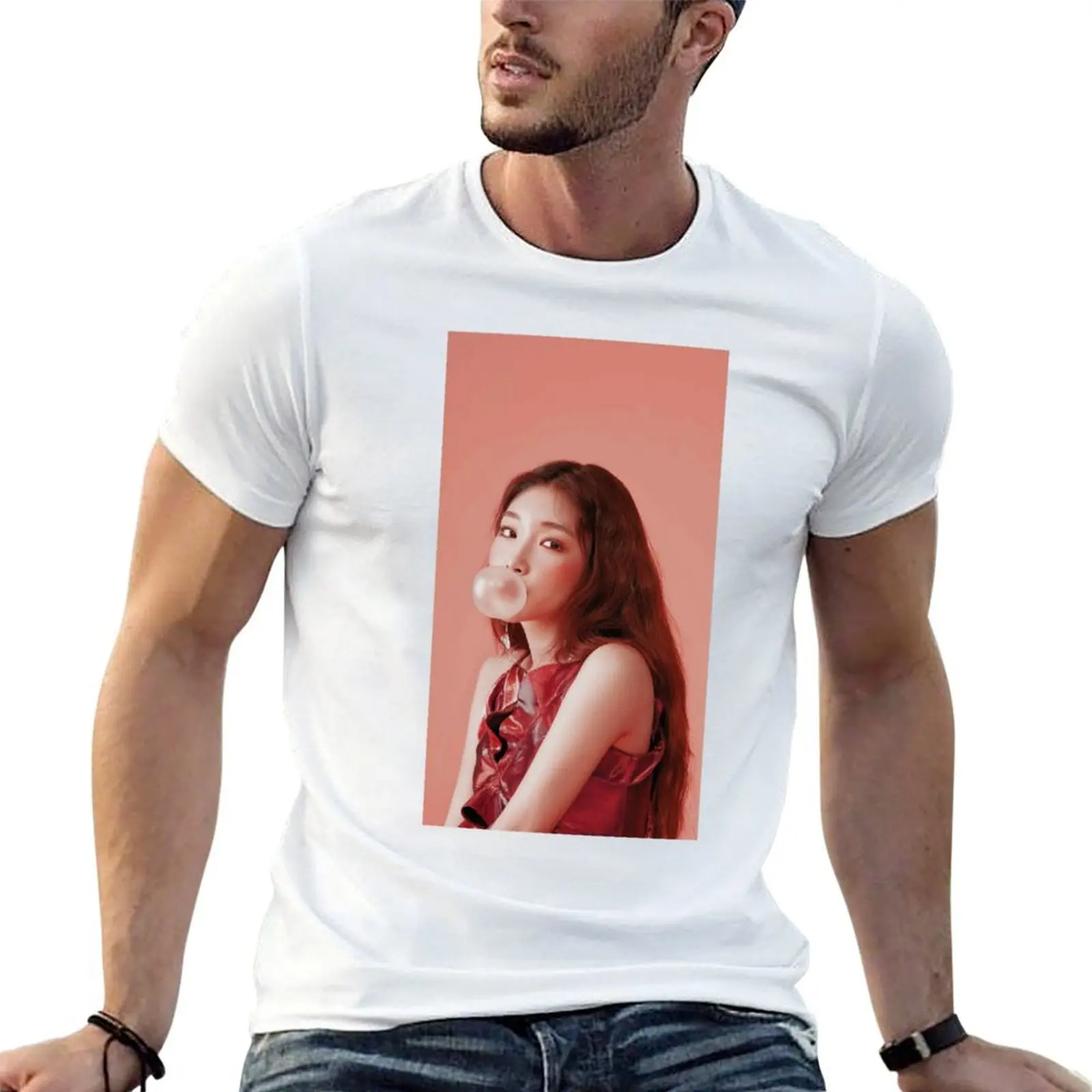 

CHUNGHA Pink Bubblegum Cute T-Shirt t shirt man designer funny t shirts cotton cotton t shirt man T-shirt