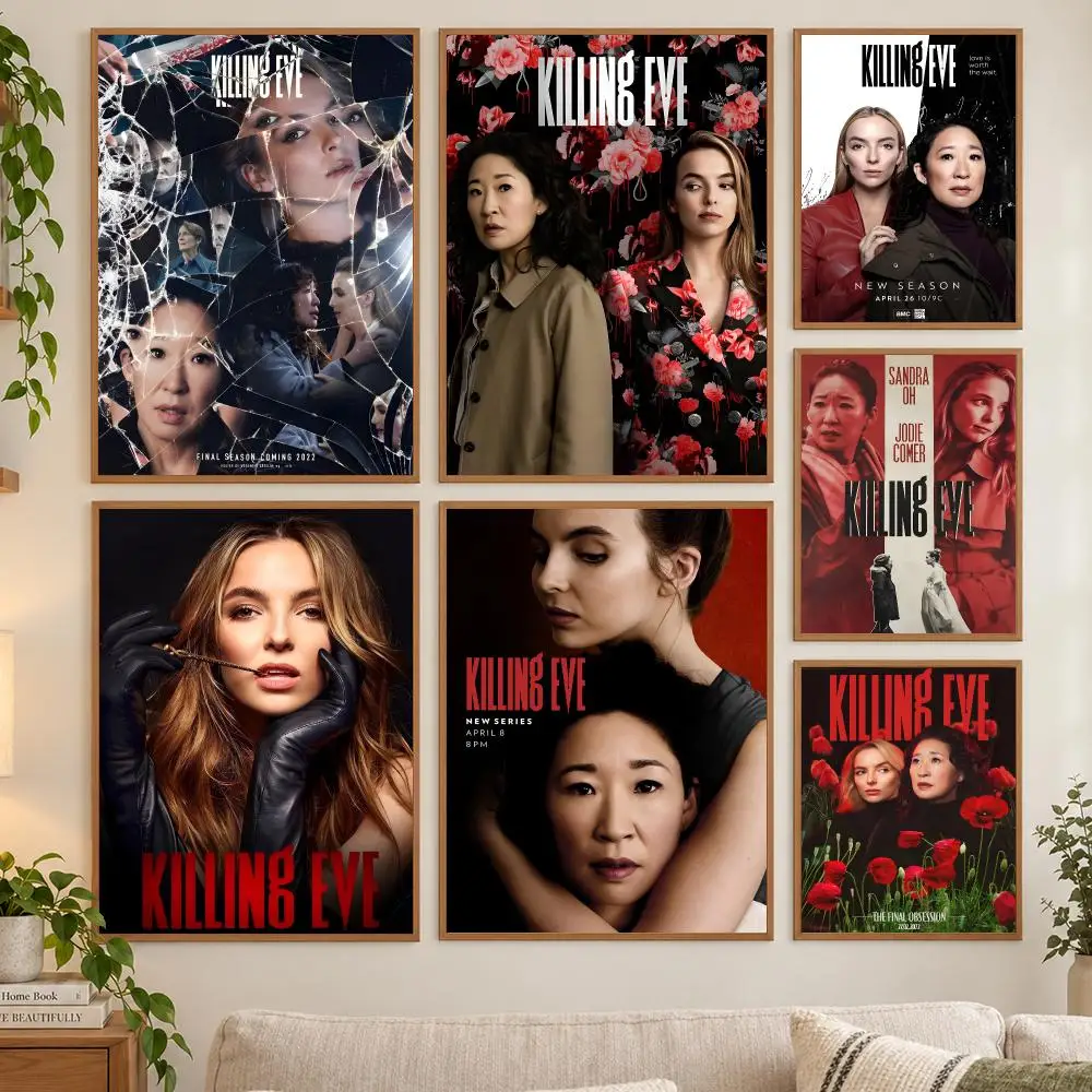 American TV Show Killing Eve Poster HD art sticky wall waterproof home living room bedroom bar aesthetic decoration