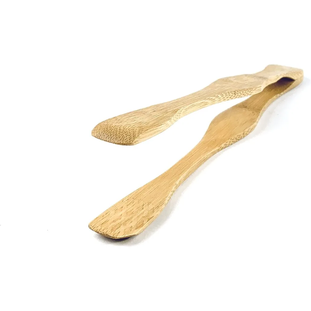 

Bamboo Toaster Tong Salad Toast Tong Kitchen Tong for Cooking Serving Bread Fruit Pickles, 10.5 inch