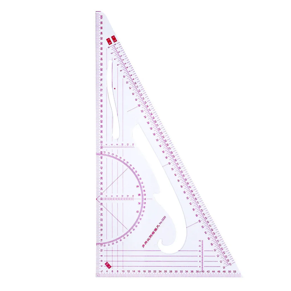 4 Pieces Pattern Sewing Ruler DIY Curve Tailor Measuring Dressmaking Half-round Triangular Drawing Stencil Drafting