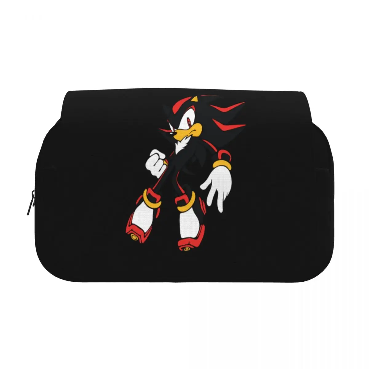 Double Clamshell Pen Case Shadow The Hedgehogs Cartoon Pencilcases Pen Holder for Student Bag School Supplies Zipper Stationery
