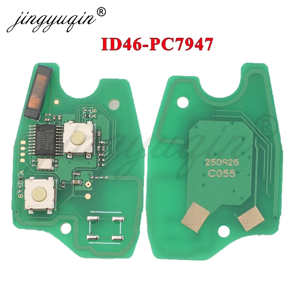 Jingyuqin 2 / 3BTN placa de circuito de llave remota de coche para Renault Clio Scenic Kangoo Megane PCF7946 / PCF7947 pcf7952E Chip