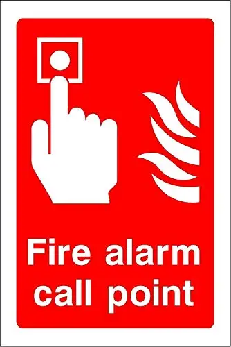 Patisaner Fire Equipment Sign - Fire Alarm Call Point - Safety Sign Metal Tin Sign 8x12 Inch