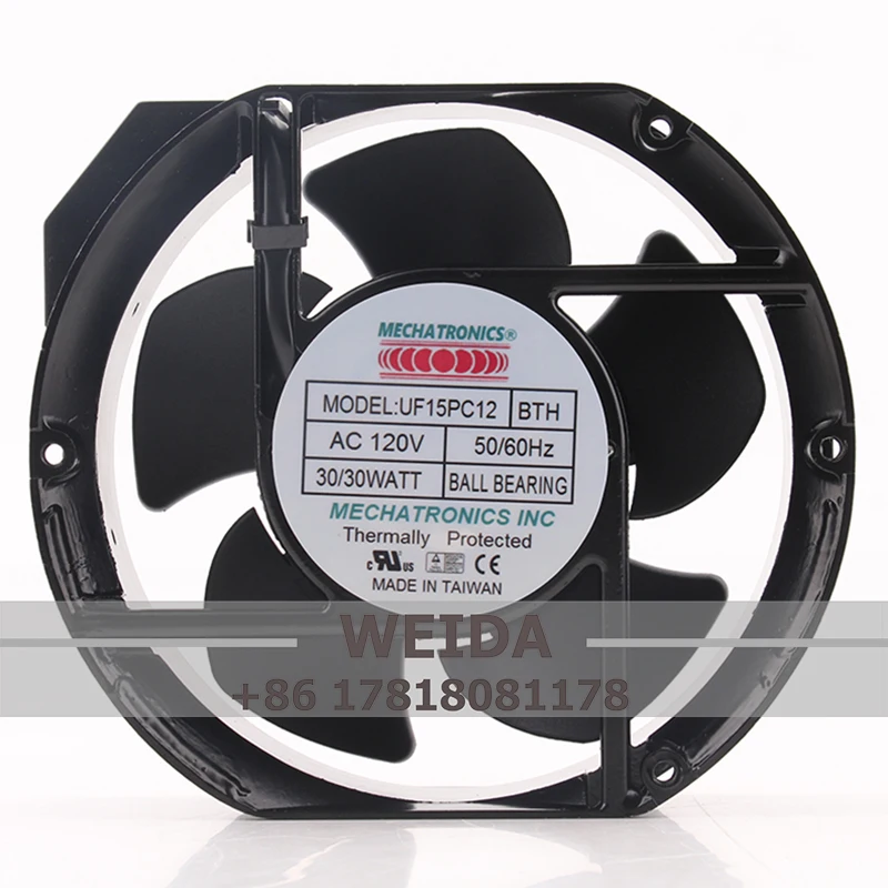 Original AC120V 30/30W EC DC 17251 17CM 172X150X51MM Aluminum frame AC UF15PC12 BTH cooling fan