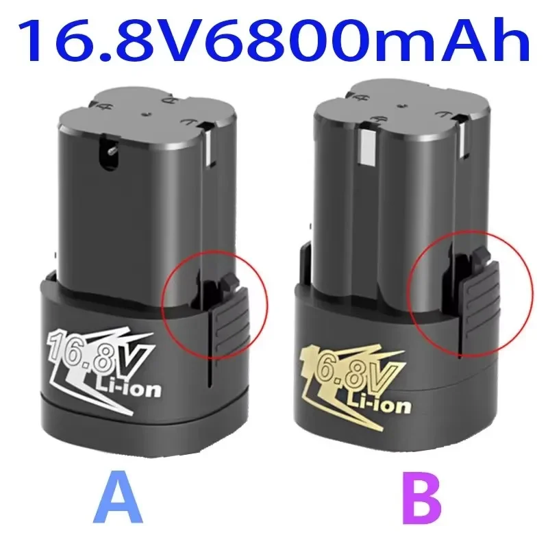 New 16.8V 6800mAh Lithium Battery 18650 Li-ion Battery Power Tools accessories For Cordless Screwdriver Electric Drill Batter