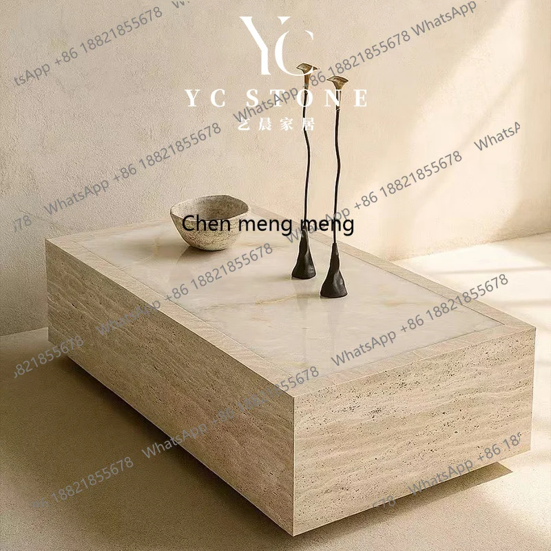 Modern design natural travertine coffee table haute couture coffee table designer coffee table