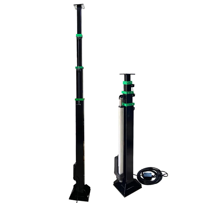 Electric lifting telescopic mast 4 meters 6 meters multi-section self-standing pole