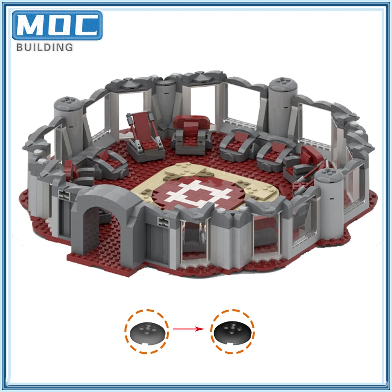 Stra Movie Series Space High Council Chamber Model Set DIY Assembly Building Blocks Children\'s Toys Gifts