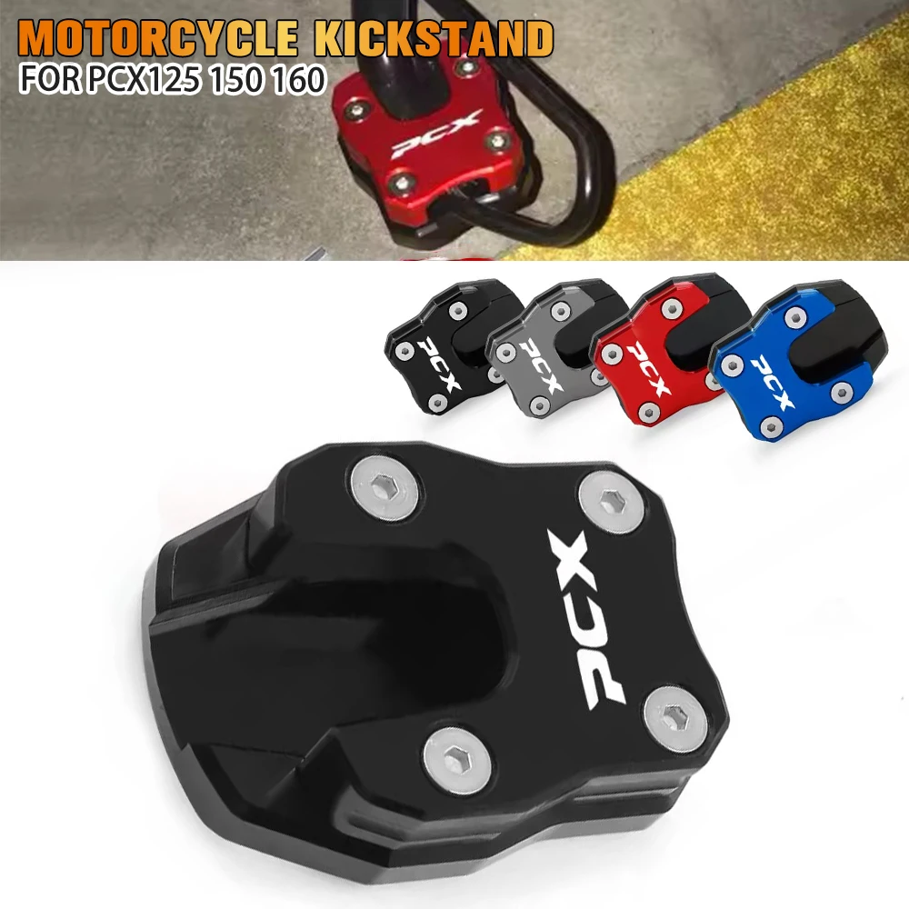 

For HONDA PCX125 PCX150 PCX 125 PCX 150 PCX160 Motorcycle CNC Foot Side Stand Pad Plate Kickstand Enlarger Support Extension