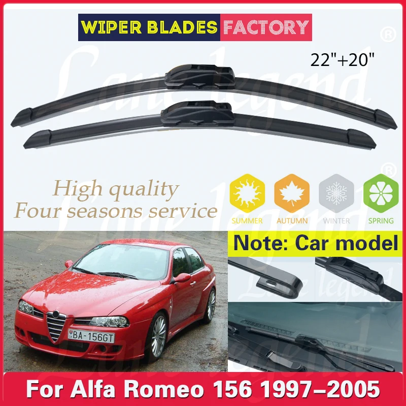 Wiper Front Wiper Blades For Alfa Romeo 156 1997 - 2005 Windshield Windscreen Clean Window Rain Brushes Car Accessories 22