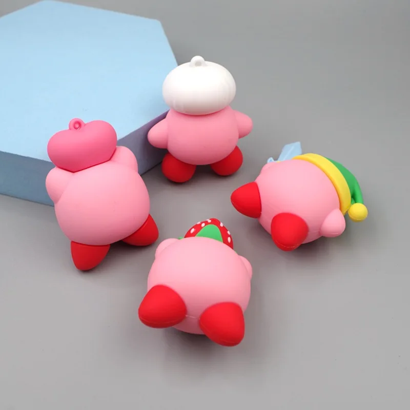 Kawaii Kirby Anime Games Cartoon Pink Kirby Waddle Dee Doo Toys Dolls PVC Action Toy Figure For Kids Gifts