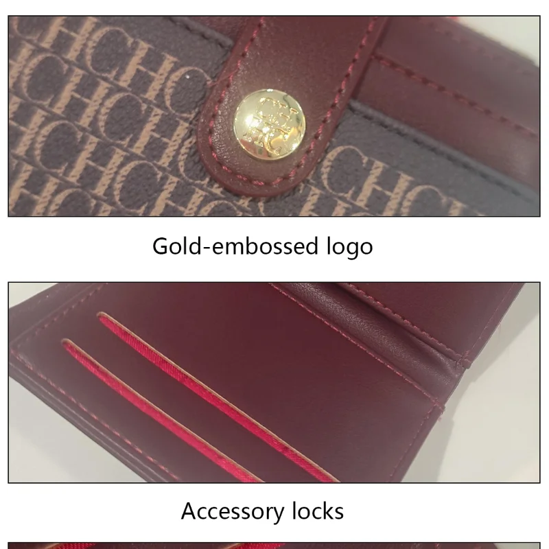 CH modemerk tassenset ontwerper veelzijdige 2025, nieuwe driekleurige prachtige schoudertas voor dames met portemonneeset