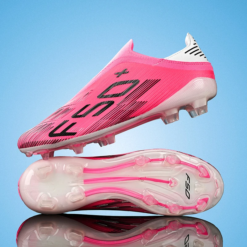 New Hot Children Football Boots Outdoor Trainers Soccer Shoes for Kids Boys Girls Hook Loop Football Cleats Futsal Sneakers35-45