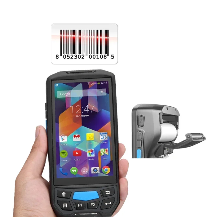 WiFi GPS Robuuste 1D 2D pda barcodescanner android LF/HF/UHF Handheld RFID-lezer voor bibliotheek koerier terminal apparaat