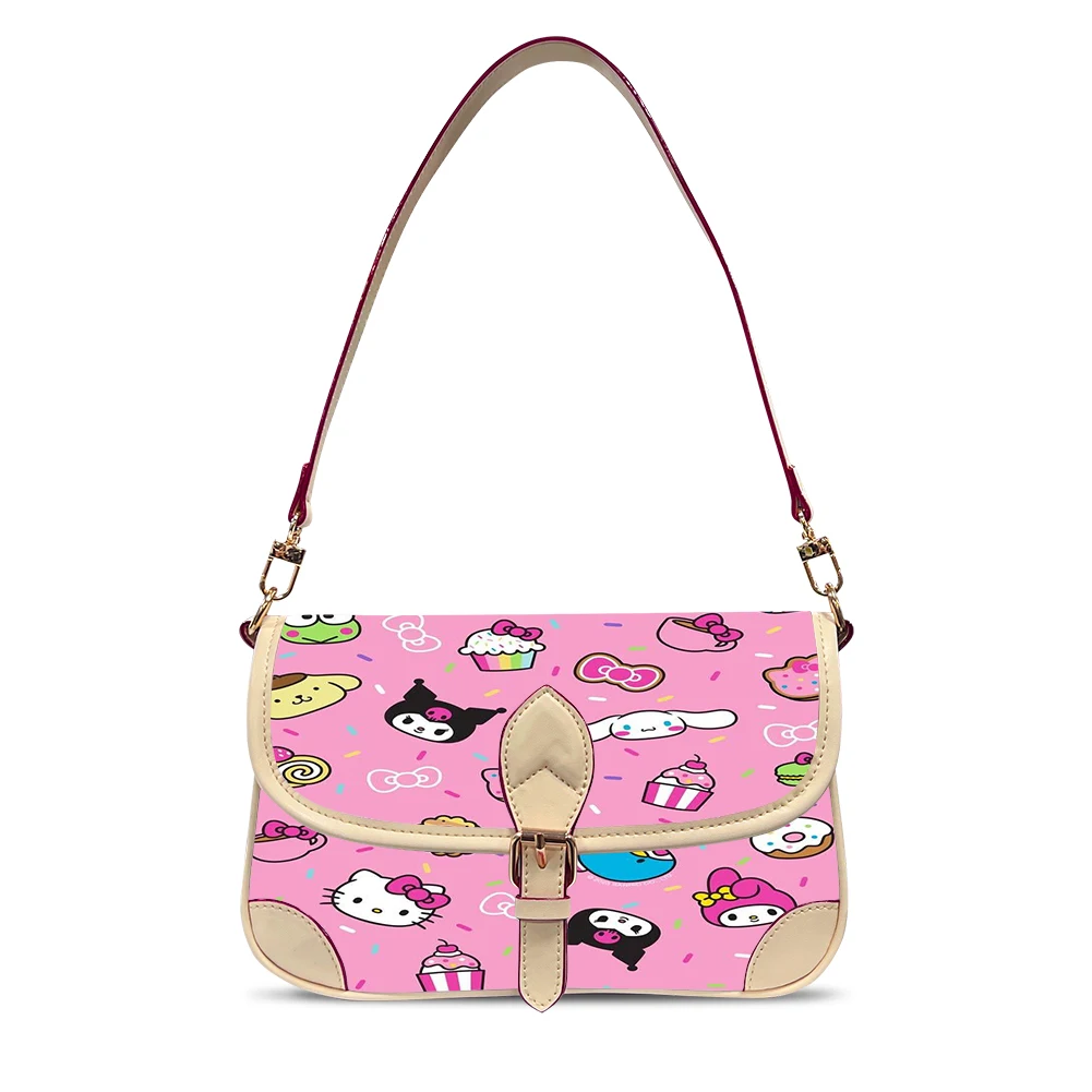 

Custom Pattern Cute Cartoon Girl Bag Compact And Portable Handbags 2026 New Design Hello Kitty Single Shoulder Bag