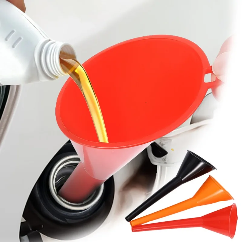 

Car Refueling Funnel Car Motorcycle Small Long Mouthed Hands-free Oil Fuel Filling Tools 26.5cm Anti-splash Plastic Oil Funnel