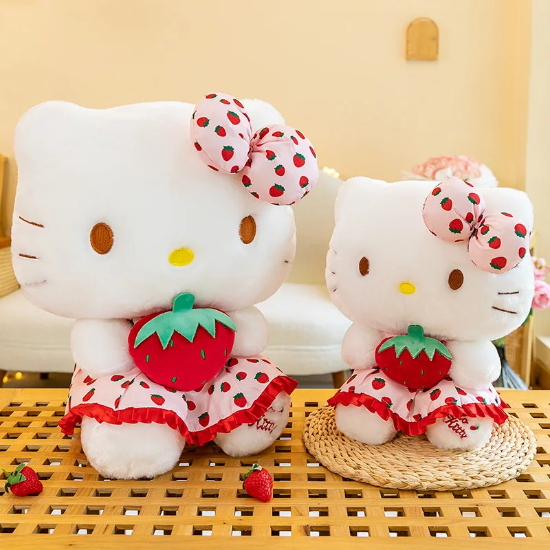 22-60cm Kawaii Hello Kitty Plush Toys Anime Kawaii Pillow Doll Stuffed Animal Children Plushies Decoration Peluche Birthday Gift