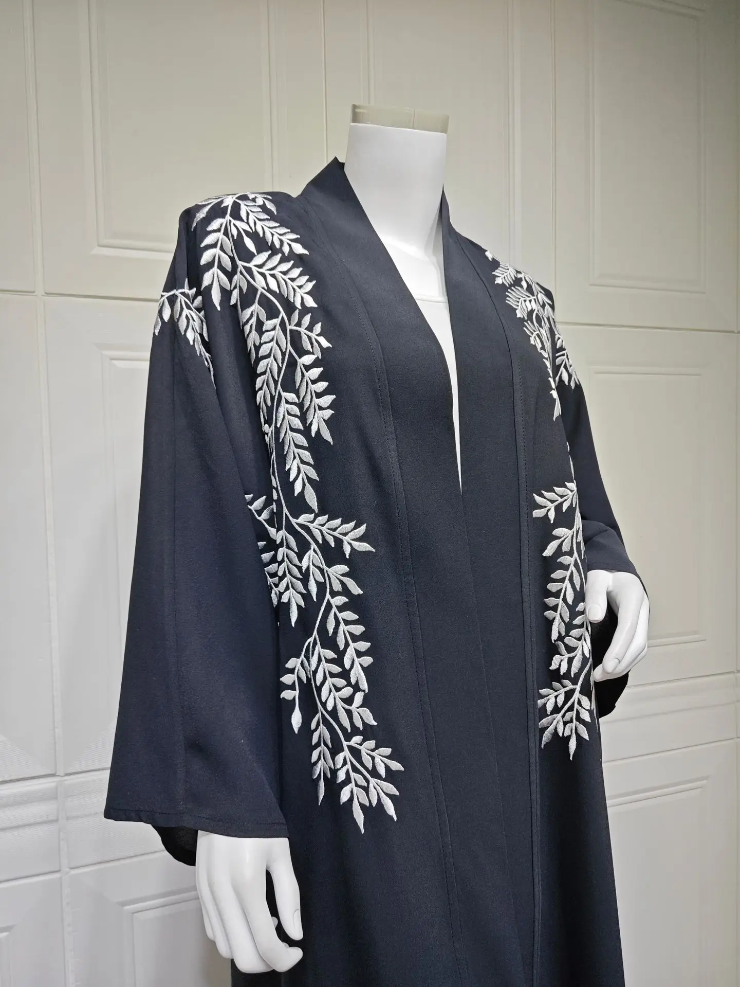 عباية مفتوحة للعيد للنساء فستان مطرز سترة معطف إسلامي قفطان رمضان دبي قفطان رداء طويل جلابية إسلامية ملابس خارجية #6