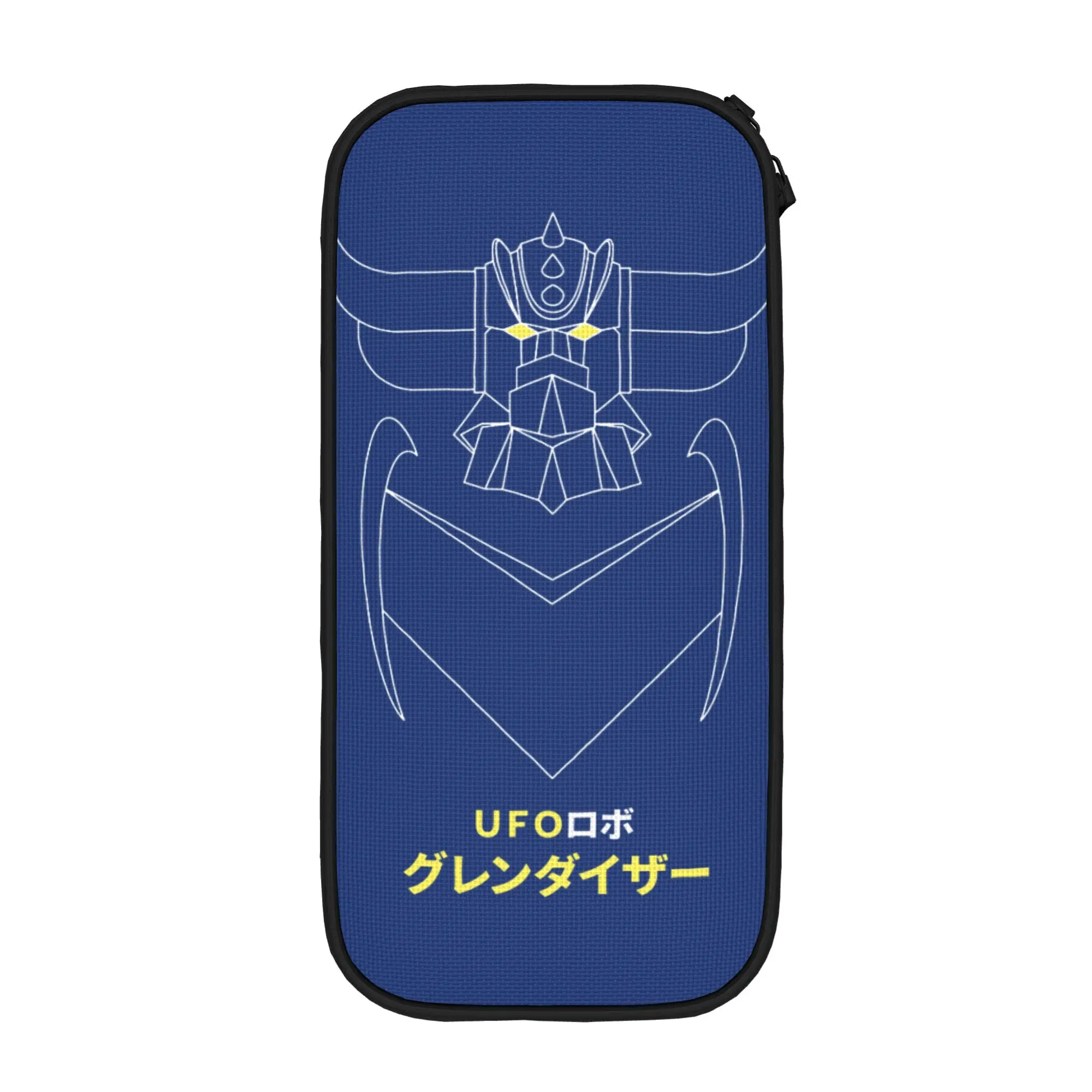 Grendizer Outline Version UFO Robot Grendizer Pencil Cases    Pen Box Bag Student Big School Supplies Cosmetic Pencil Pouch