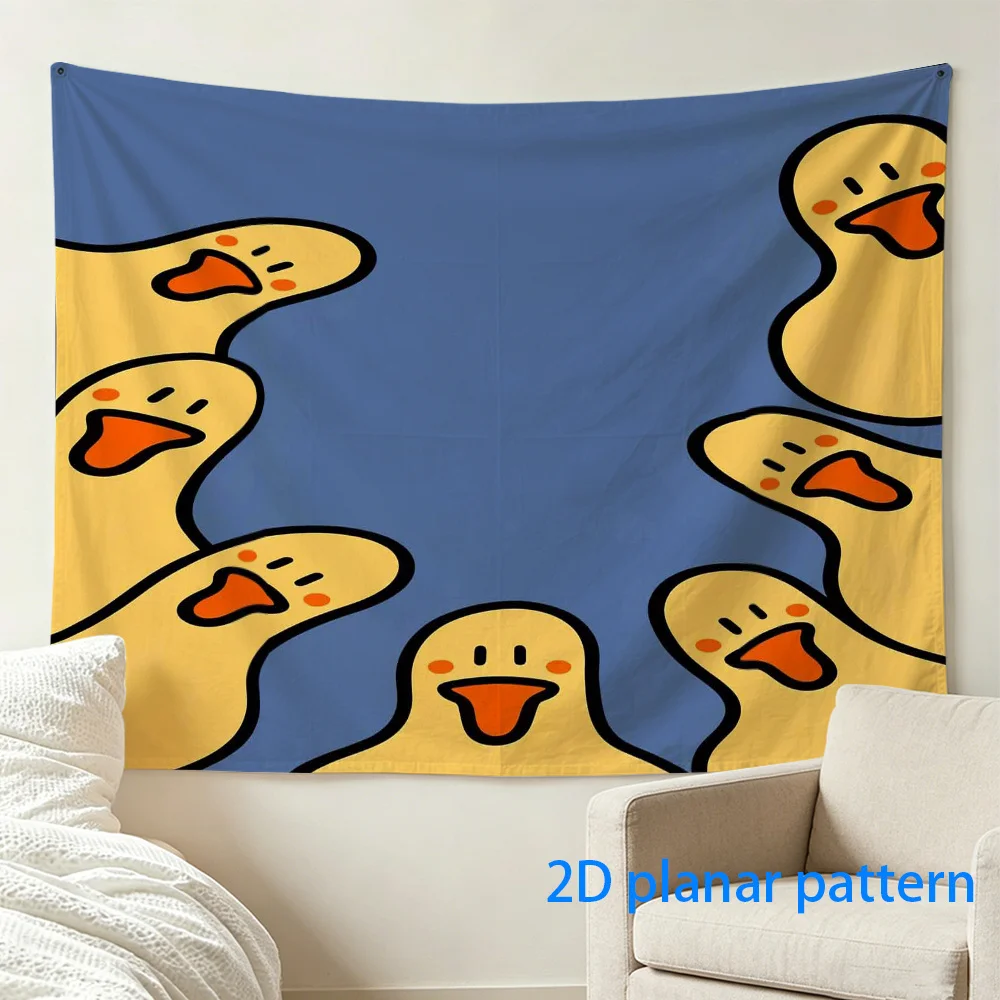 1pc Happy Ducks Tapestry, Wall Hanging for Living Room, Bedroom, Dorm Decor, Indoor & Outdoor Use for Activities, Parties and Di