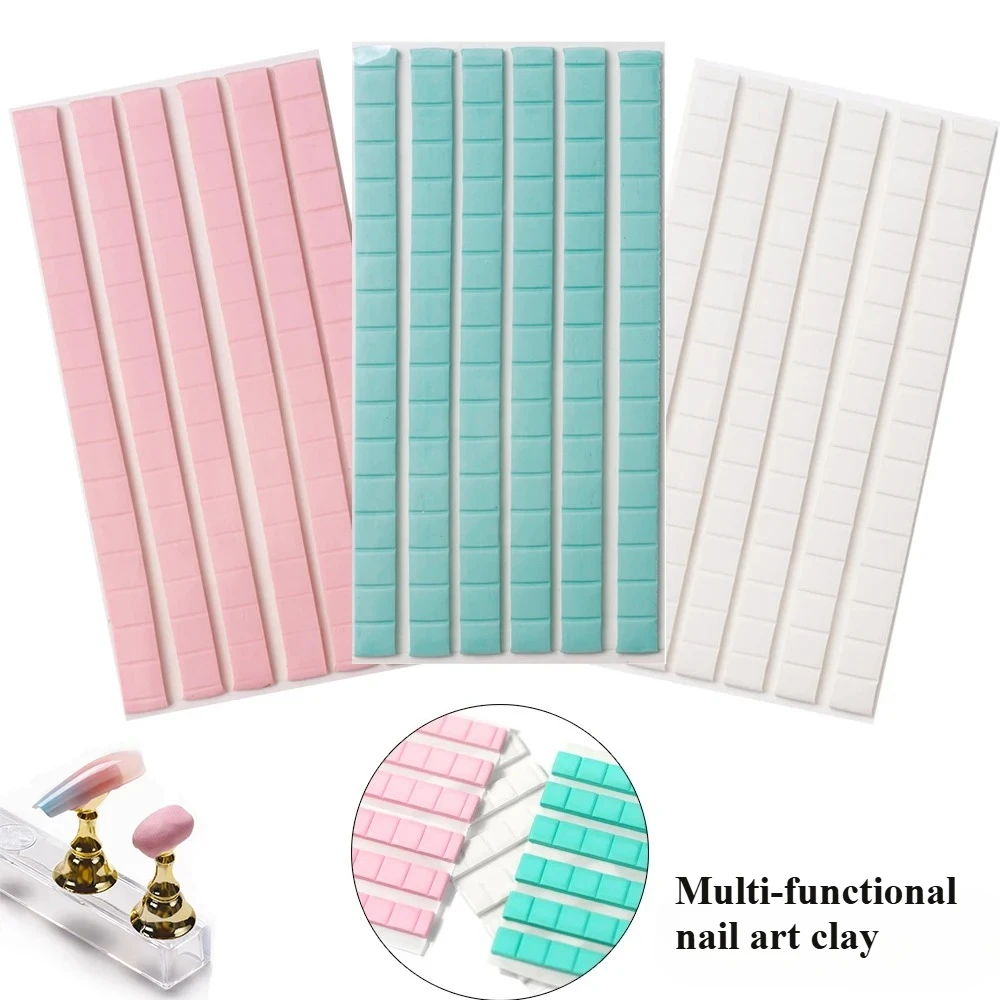 30Pcs/1 Bag Nail Adhesive Glue Clay for Nails Tips Holder Display Reusable Fixing Clay Sticky Practice Tools