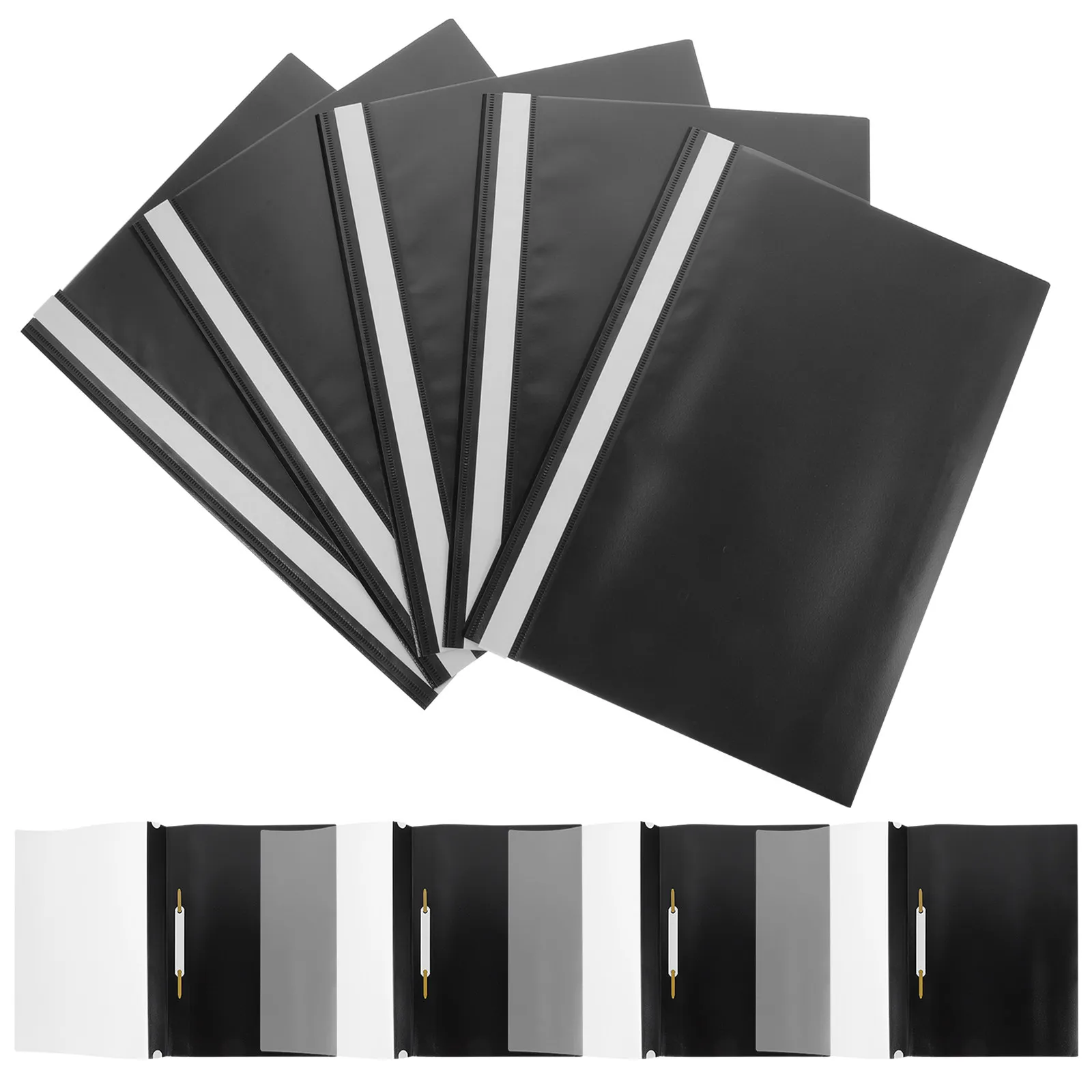 15Pcs Document File Folder Practical PP Material A4 Office School Project File Organizer Document Storage Folder
