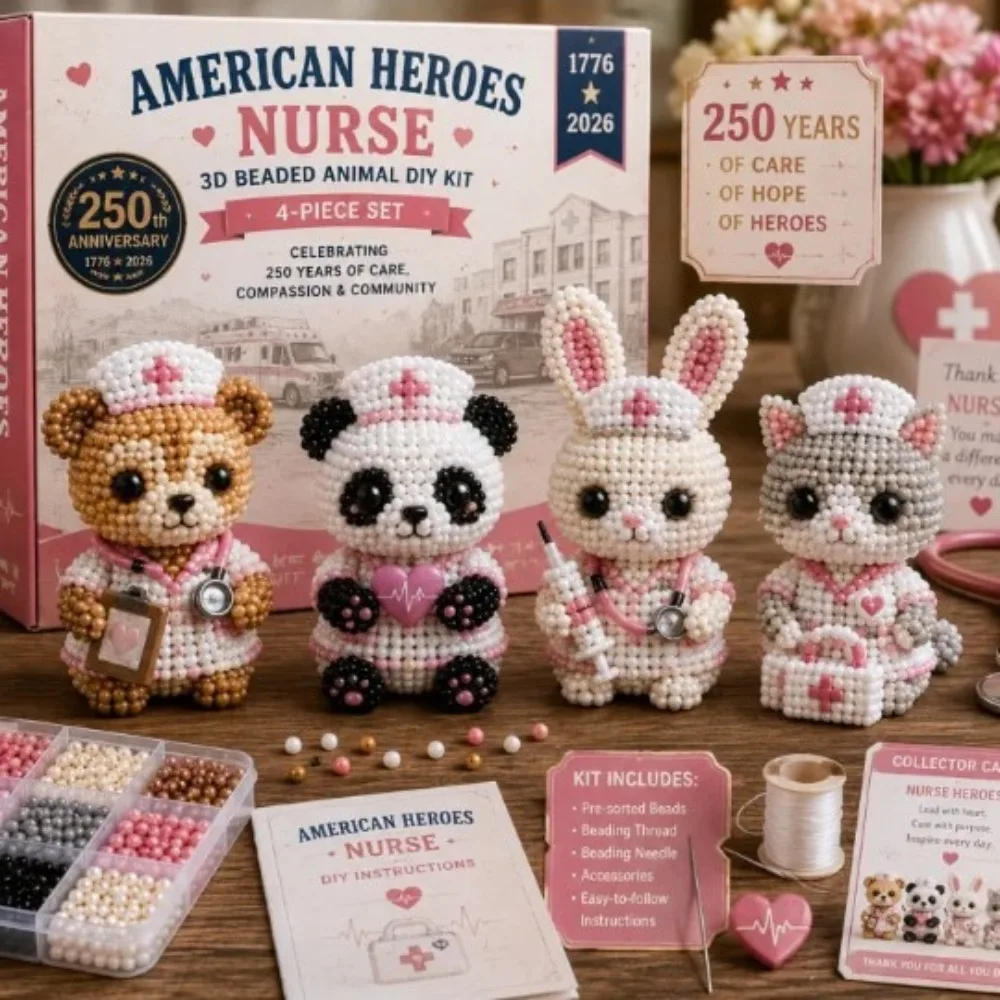 Tiny Beads 3D Beaded Animal Kit Animal Shape Creative Craft Bead Weaving Kit Cute Design DIY Bead Craft Kit Creative Activity
