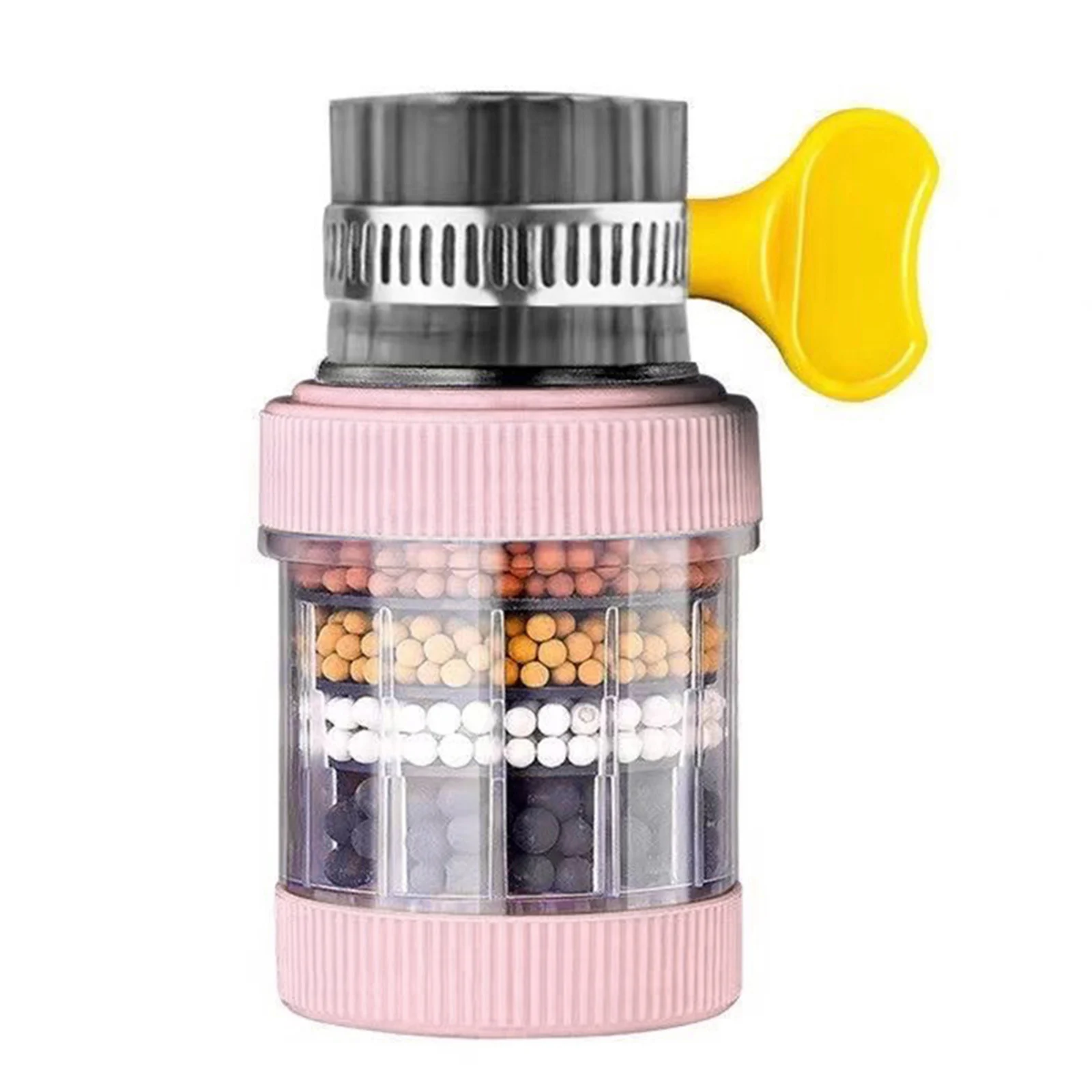 Purificador de grifo con filtro de agua de 6 capas, boquilla de carbón de coco de piedra médica para grifo, accesorios de cocina, filtro de agua para el hogar