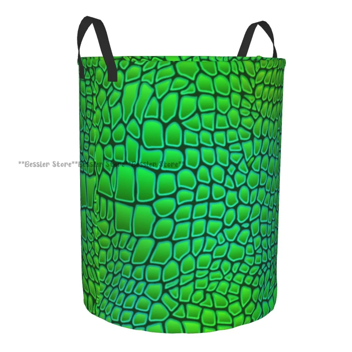 Foldable Laundry Basket for Dirty Clothes Alligator Skin Crocodile Pattern Storage Hamper