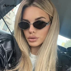 Fashion Polygonal Women Sunglasses Vintage Brand Rhombus Ladies Sun glasses Shades Unique Metal Frame Punk Eyewear Men