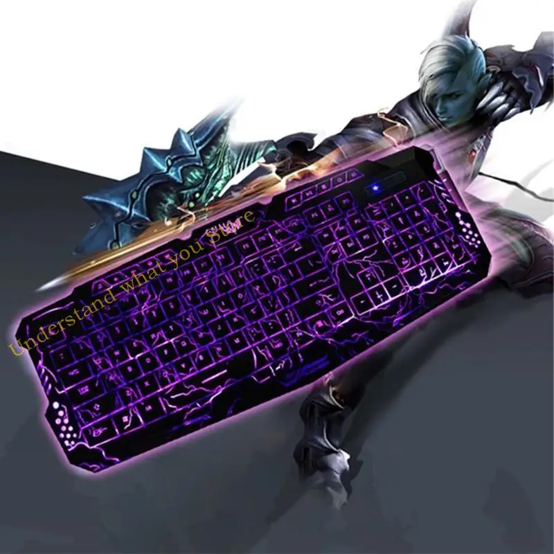 

J60A Gaming Cracked Keyboard USB -подсветка