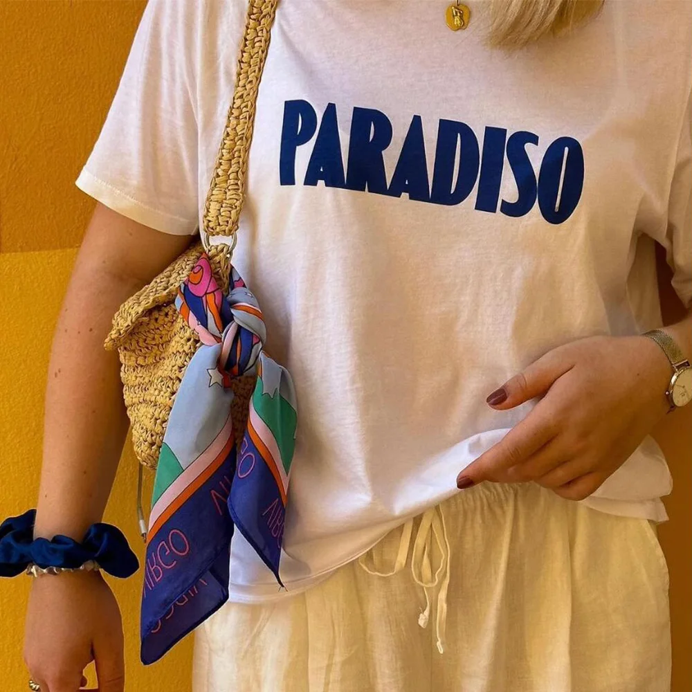2025 Summer New Letters Printing White Casual T Shirts Women Short Sleeve Loose Cotton Crewneck Tops Tumblr Fashion Tees