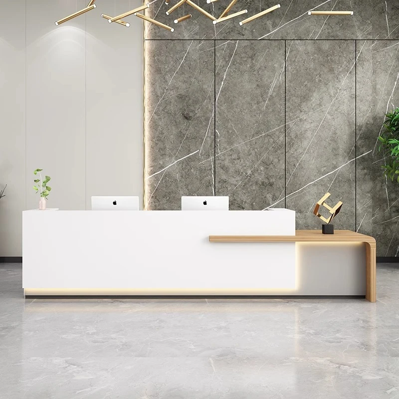 

Minimalist Design Reception Desks Modern Shop Beauty White Hotel Restaurant Reception Desks Organizers Bureau Lounge Furniture