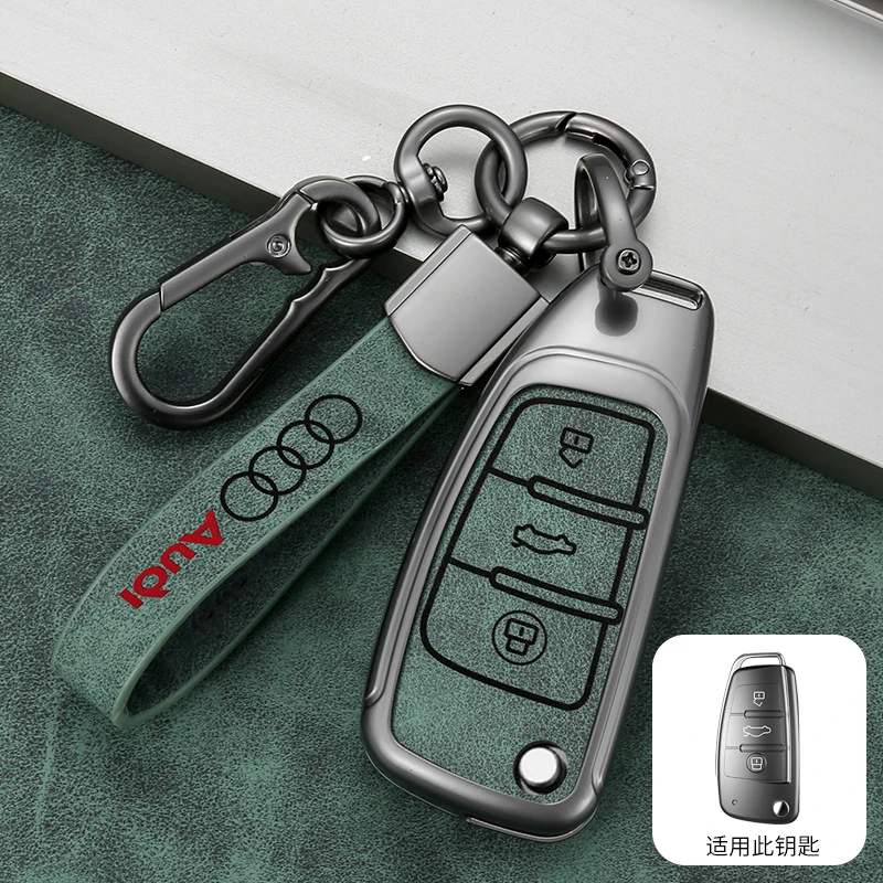 Car Smart Remote Flip Key Case Cover Protector Shell For Audi A1 A3 8P A4 A5 A6 C7 A7 S3 S7 S8 R8 Q2 Q3 Q5 Q7 Q8 SQ5 TT RS3 RS6