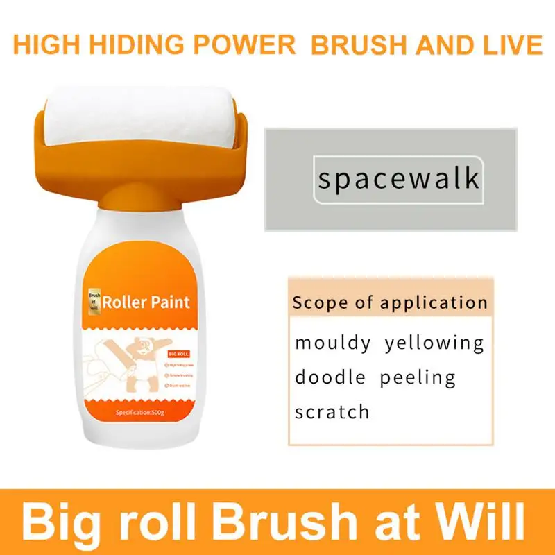Small Roller Wall Patching Brush Portable 2 In 1 Wall Paint Repair Brush With Small Roller Water-based Coating Wall Repair Tool