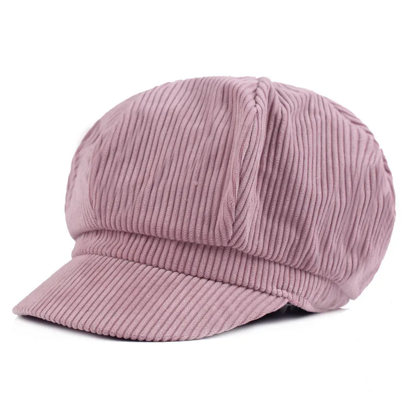 2024 Autumn Acrylic Warm Solid Octagonal Hats for Women and Girl Berets Painter Hat Beanie Cap 20