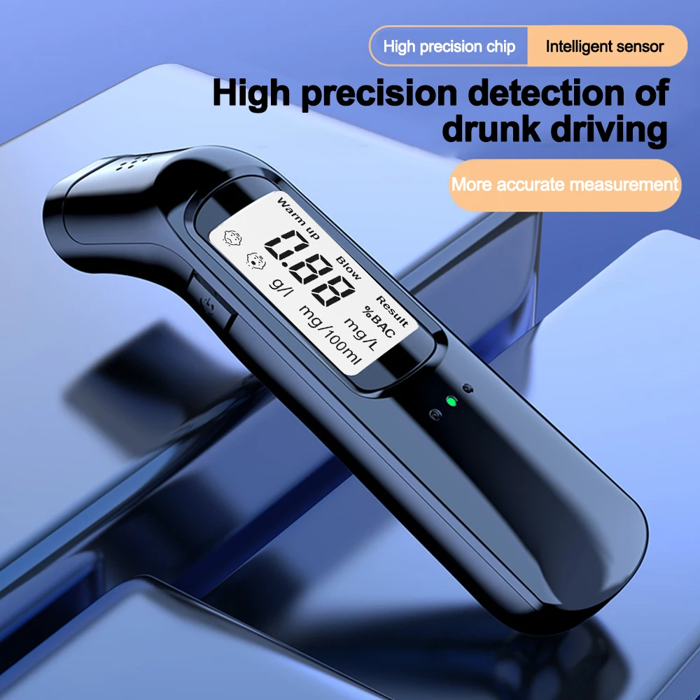 Professional Alcohol Tester High Accuracy Breathalyzer Non-Contact Alcoholometer Rechargeable Breathalyzer Alcohol Test Tools