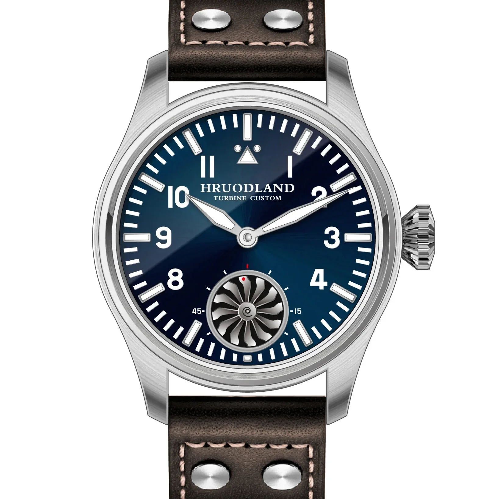 Hruodland 2025 Nieuwe heren Mechanisch Horloge Seagull ST3620 Retro Pilot 43 MM Bgw-9 Lichtgevende Saffierkristal Turbine Reloj Hombre
