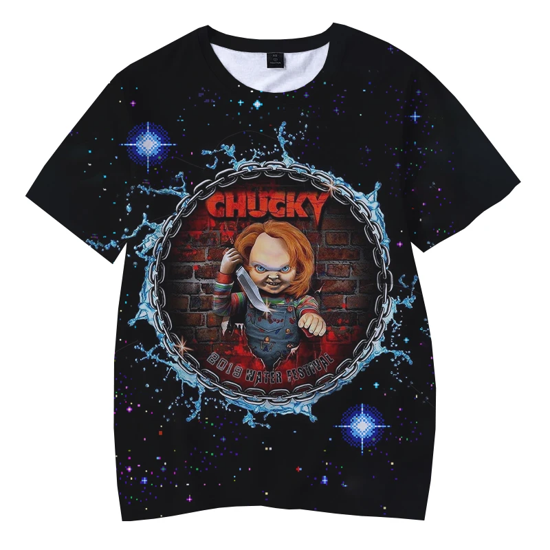 Horror Movie Kids Game Chucky 3D Printed T Shirt Men's Casual Funny T-Shirt Streetwear Tops Short Sleeve Breathbale Clothing