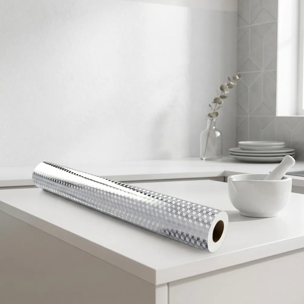 Waterproof Wall Sticker for Kitchen Bathroom Oil-Resistant Static-Resistant PP Material Easy Clean 3 Meter 10 Meter